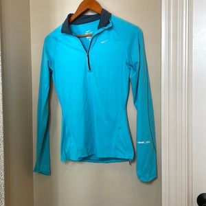 Blue Nike Dri-Fit Quarter Zip. In great condition!
